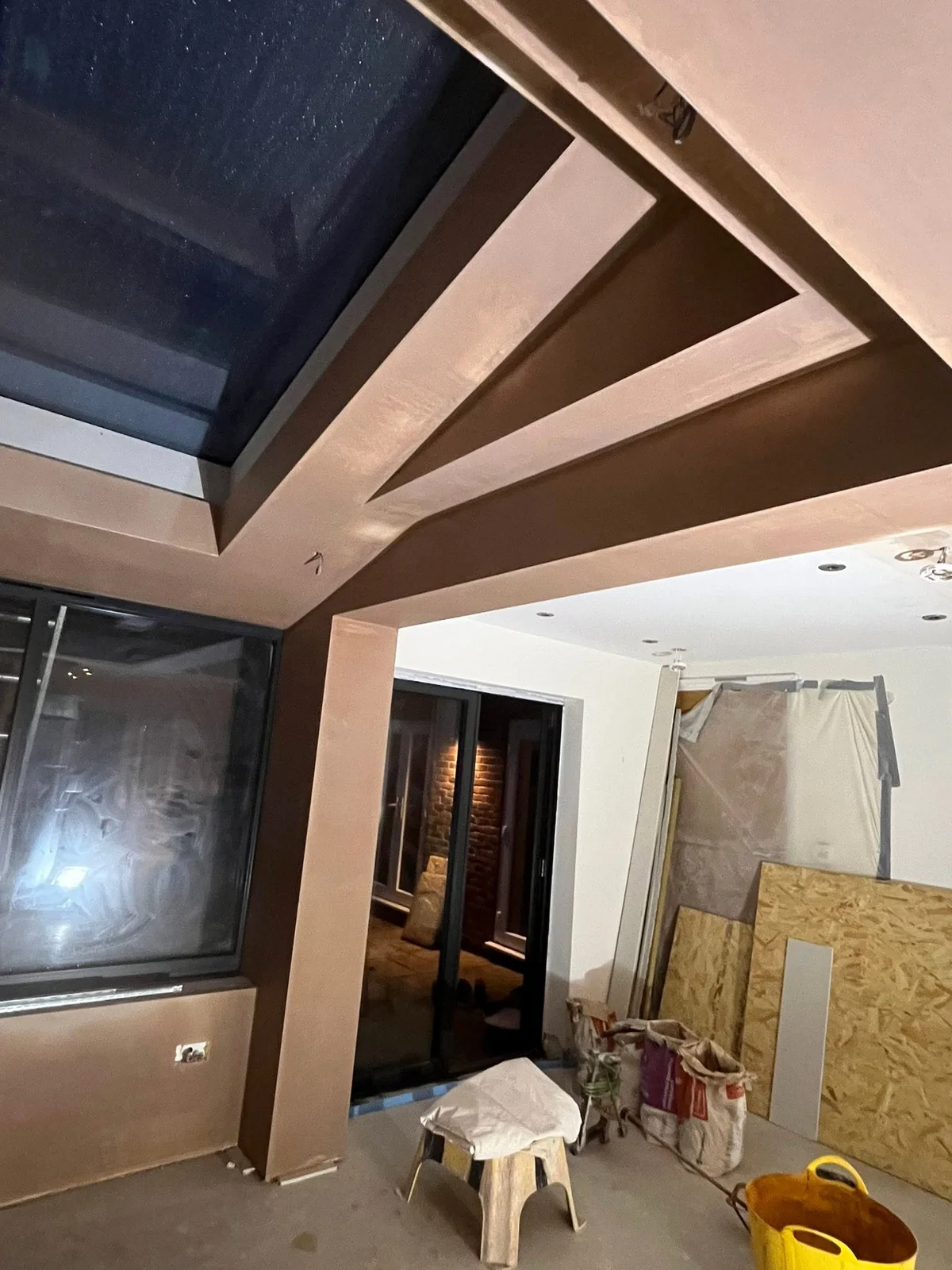 Bespoke media wall and fireplace built-in cabinetry